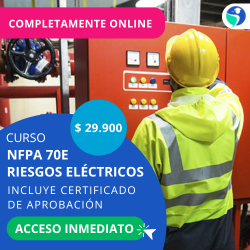 publicidad Curso NFPA 70E Riesgos Eléctricos